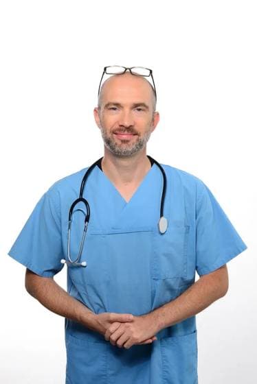 Dr. med. Matthias Pohl in der Praxis